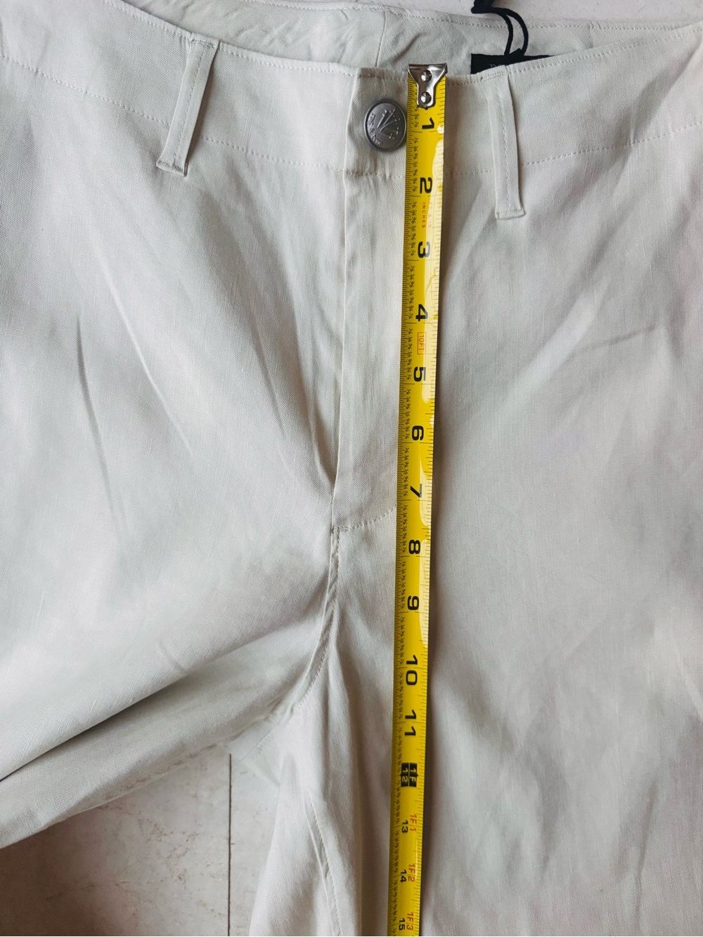 Rag & Bone Serena Linen Blend High Rise Tan Trouser Pants size 2 - Picture 8 of 10
